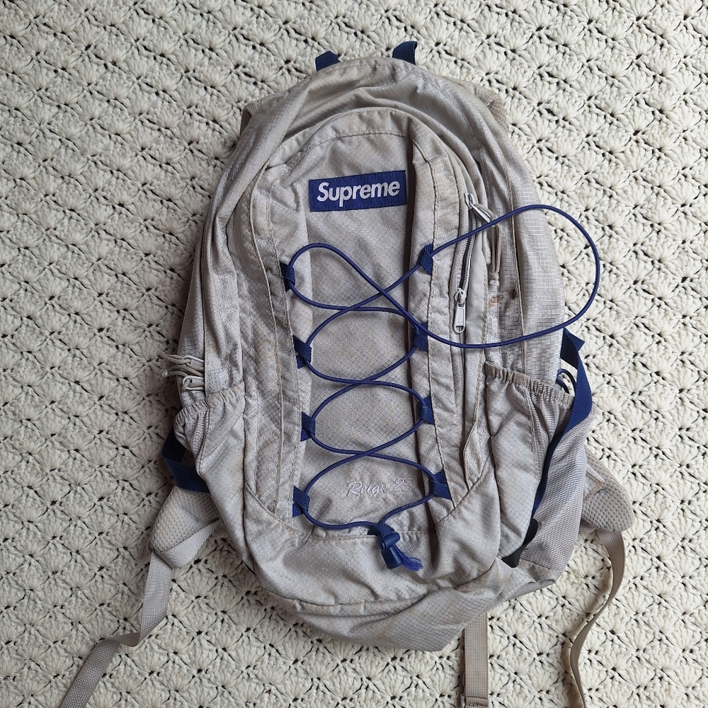 Supreme Reign 23 Cordura Box Logo Silver Hiking Gorpcore Backpack